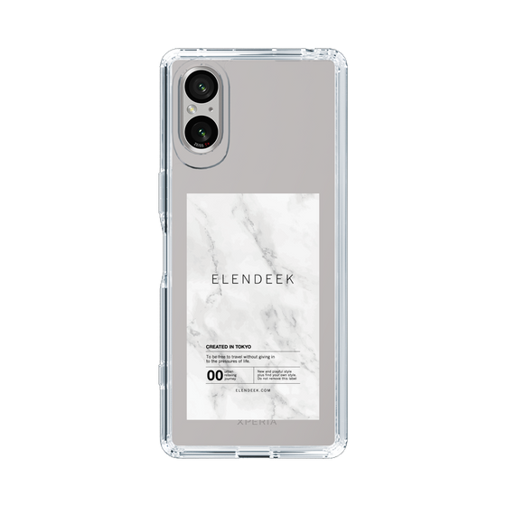 Slim Protection Case［ ELENDEEK - Logo Sticker - Marble ］
