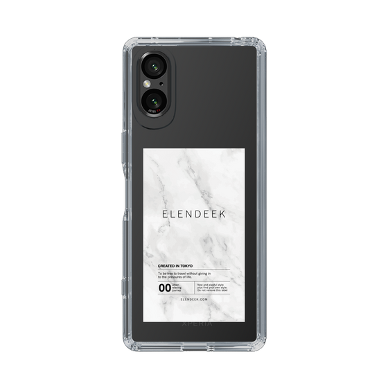 Slim Protection Case［ ELENDEEK - Logo Sticker - Marble ］