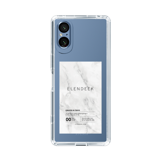 Slim Protection Case［ ELENDEEK - Logo Sticker - Marble ］