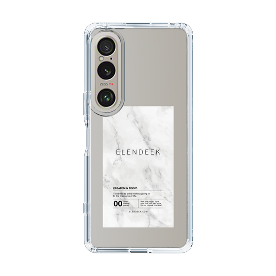 Slim Protection Case［ ELENDEEK - Logo Sticker - Marble ］