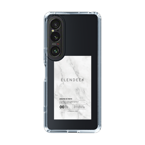 Slim Protection Case［ ELENDEEK - Logo Sticker - Marble ］