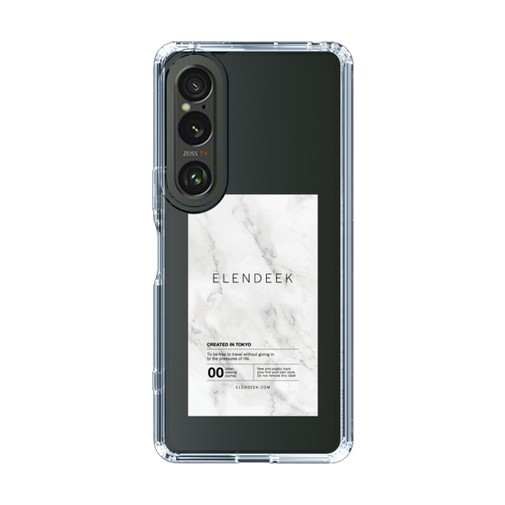 Slim Protection Case［ ELENDEEK - Logo Sticker - Marble ］