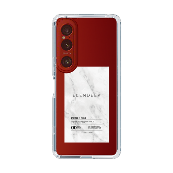 Slim Protection Case［ ELENDEEK - Logo Sticker - Marble ］