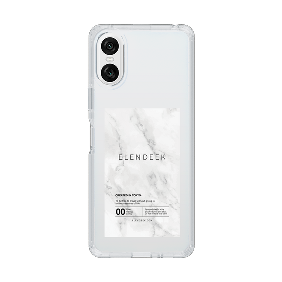 Slim Protection Case［ ELENDEEK - Logo Sticker - Marble ］