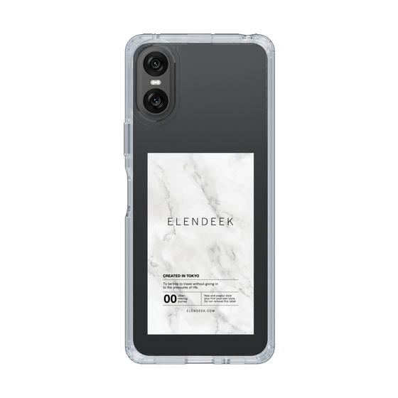 Slim Protection Case［ ELENDEEK - Logo Sticker - Marble ］