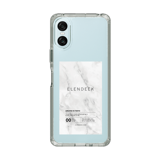 Slim Protection Case［ ELENDEEK - Logo Sticker - Marble ］