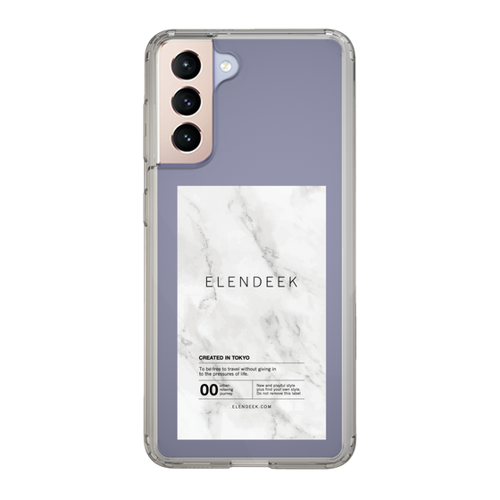 Slim Protection Case［ ELENDEEK - Logo Sticker - Marble ］