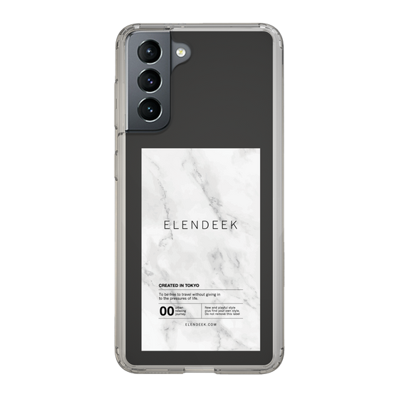 Slim Protection Case［ ELENDEEK - Logo Sticker - Marble ］