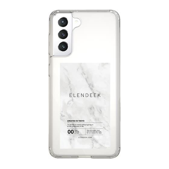 Slim Protection Case［ ELENDEEK - Logo Sticker - Marble ］