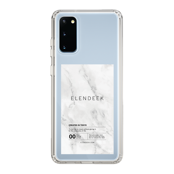Slim Protection Case［ ELENDEEK - Logo Sticker - Marble ］