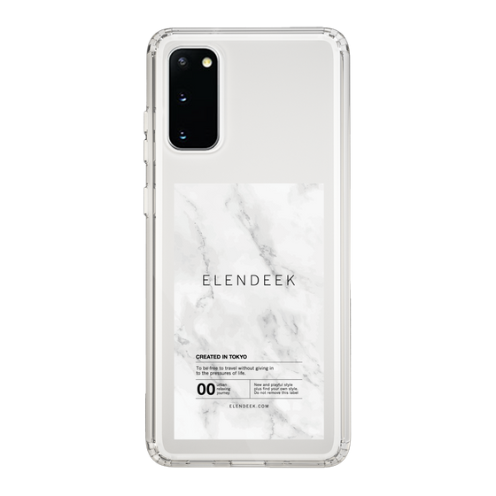 Slim Protection Case［ ELENDEEK - Logo Sticker - Marble ］