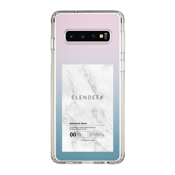 Slim Protection Case［ ELENDEEK - Logo Sticker - Marble ］