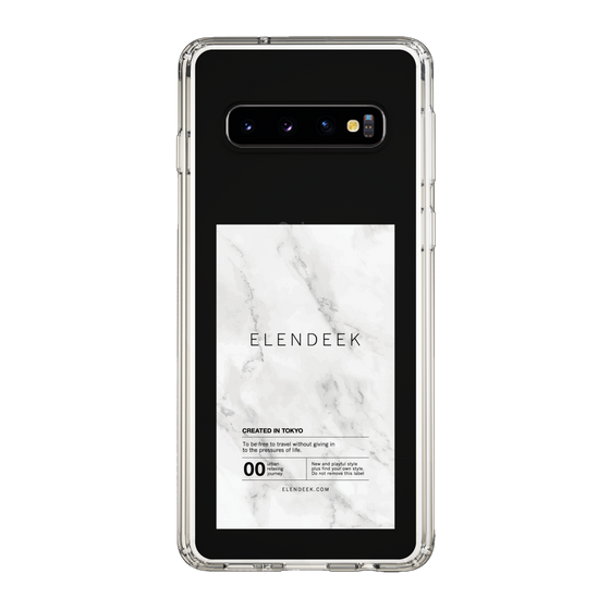 Slim Protection Case［ ELENDEEK - Logo Sticker - Marble ］