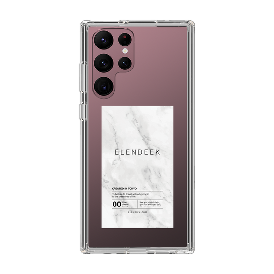 Slim Protection Case［ ELENDEEK - Logo Sticker - Marble ］