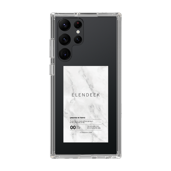 Slim Protection Case［ ELENDEEK - Logo Sticker - Marble ］