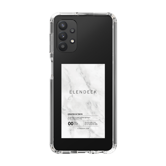 Slim Protection Case［ ELENDEEK - Logo Sticker - Marble ］