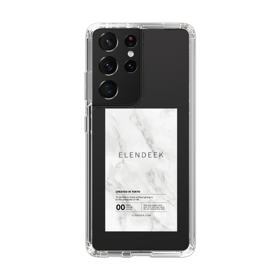 Slim Protection Case［ ELENDEEK - Logo Sticker - Marble ］