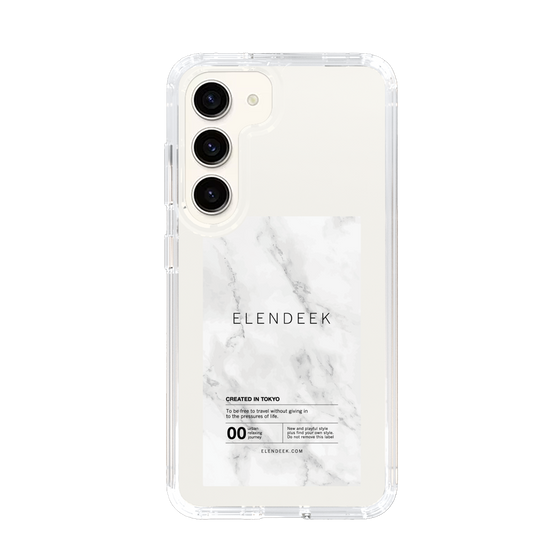 Slim Protection Case［ ELENDEEK - Logo Sticker - Marble ］