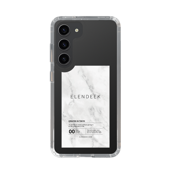 Slim Protection Case［ ELENDEEK - Logo Sticker - Marble ］