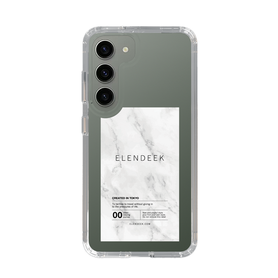 Slim Protection Case［ ELENDEEK - Logo Sticker - Marble ］