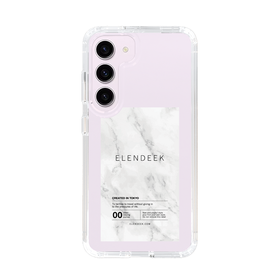 Slim Protection Case［ ELENDEEK - Logo Sticker - Marble ］