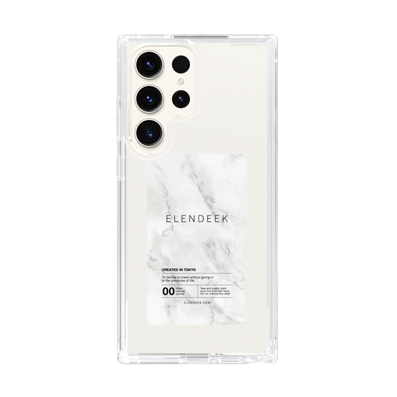 Slim Protection Case［ ELENDEEK - Logo Sticker - Marble ］