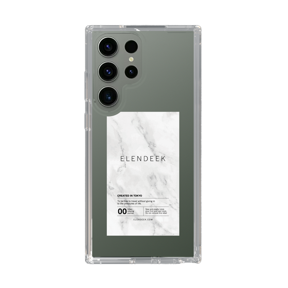 Slim Protection Case［ ELENDEEK - Logo Sticker - Marble ］