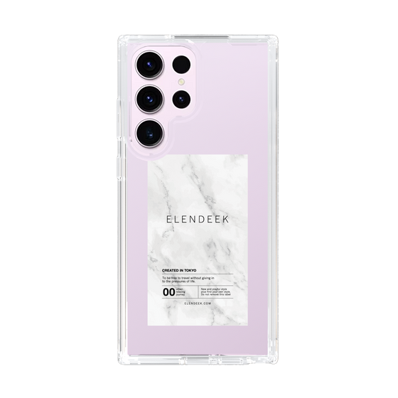 Slim Protection Case［ ELENDEEK - Logo Sticker - Marble ］