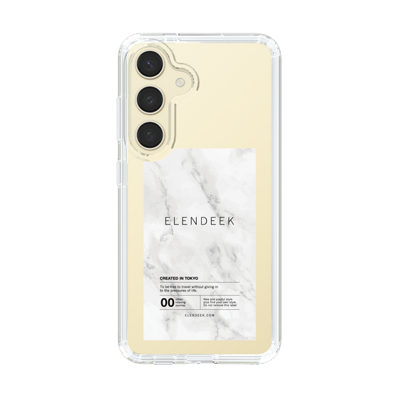 Slim Protection Case［ ELENDEEK - Logo Sticker - Marble ］