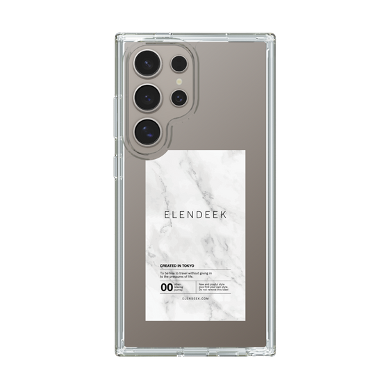 Slim Protection Case［ ELENDEEK - Logo Sticker - Marble ］