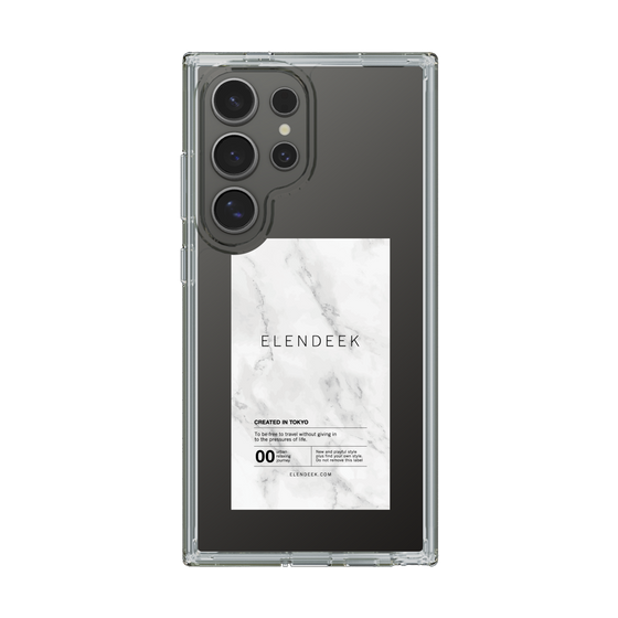 Slim Protection Case［ ELENDEEK - Logo Sticker - Marble ］