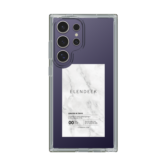 Slim Protection Case［ ELENDEEK - Logo Sticker - Marble ］