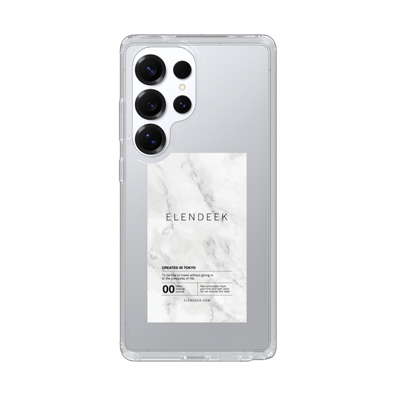 Slim Protection Case［ ELENDEEK - Logo Sticker - Marble ］
