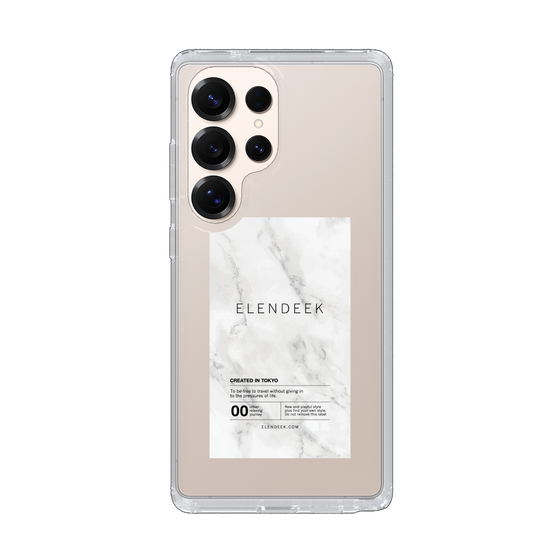 Slim Protection Case［ ELENDEEK - Logo Sticker - Marble ］