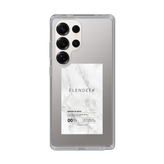 Slim Protection Case［ ELENDEEK - Logo Sticker - Marble ］