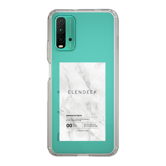 Slim Protection Case［ ELENDEEK - Logo Sticker - Marble ］