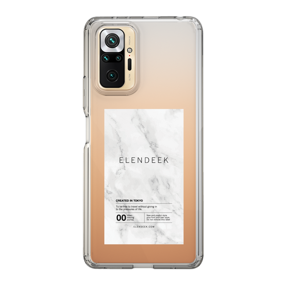 Slim Protection Case［ ELENDEEK - Logo Sticker - Marble ］