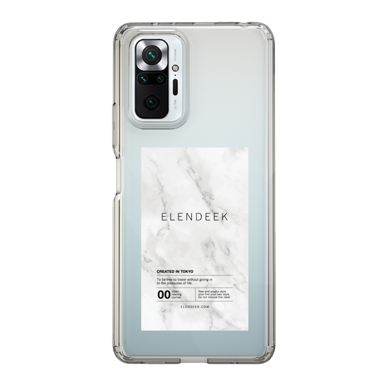 Slim Protection Case［ ELENDEEK - Logo Sticker - Marble ］