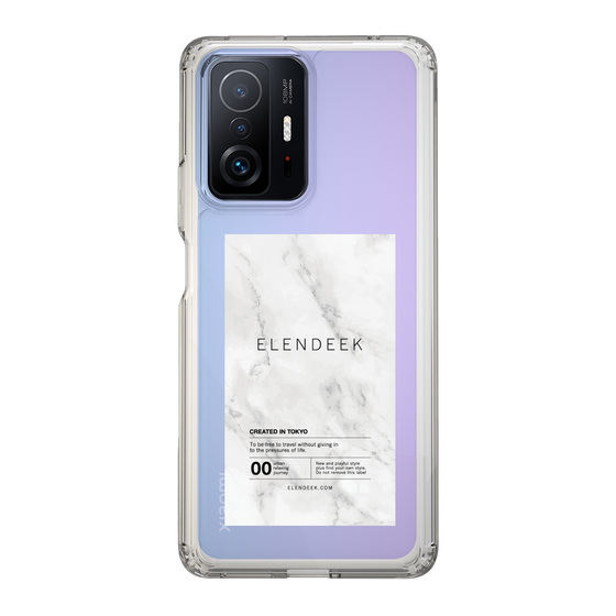 Slim Protection Case［ ELENDEEK - Logo Sticker - Marble ］
