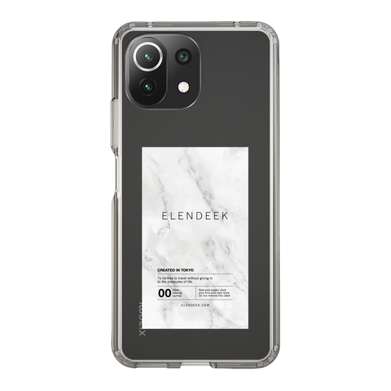 Slim Protection Case［ ELENDEEK - Logo Sticker - Marble ］