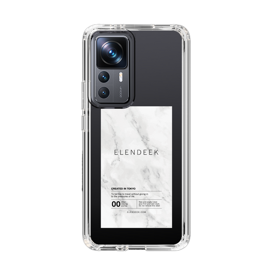 Slim Protection Case［ ELENDEEK - Logo Sticker - Marble ］