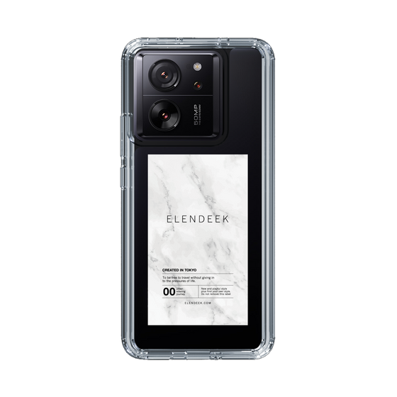 Slim Protection Case［ ELENDEEK - Logo Sticker - Marble ］