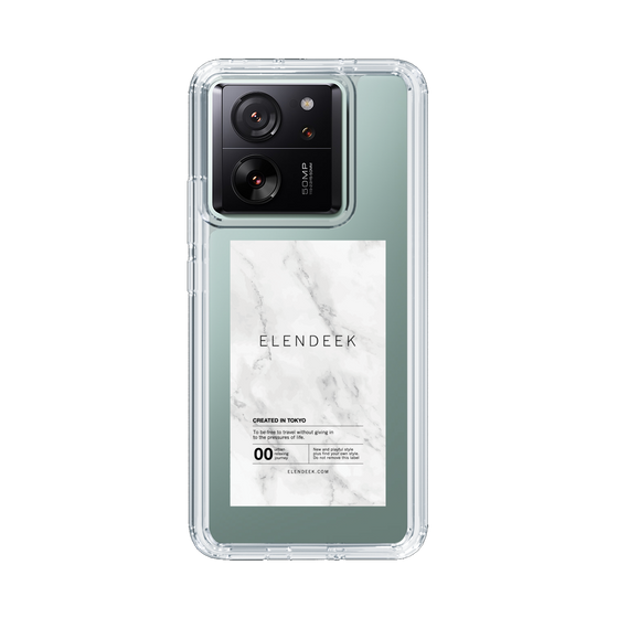 Slim Protection Case［ ELENDEEK - Logo Sticker - Marble ］
