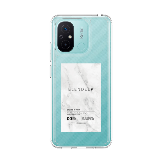 Slim Protection Case［ ELENDEEK - Logo Sticker - Marble ］