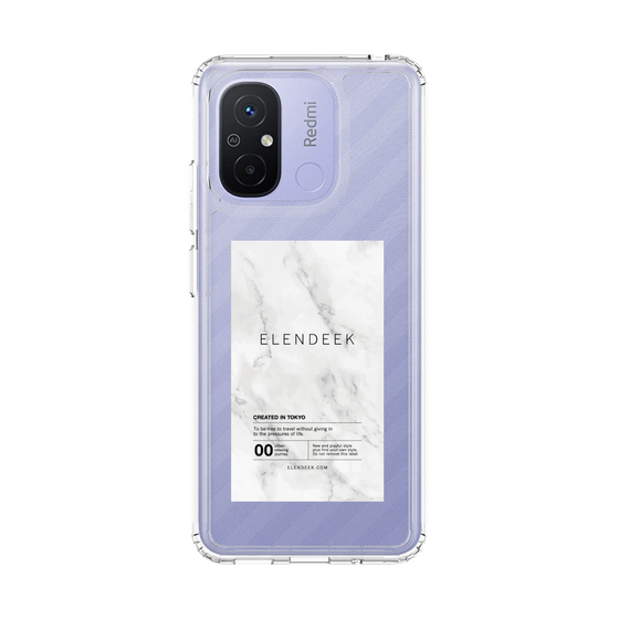 Slim Protection Case［ ELENDEEK - Logo Sticker - Marble ］