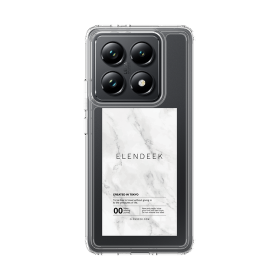 Slim Protection Case［ ELENDEEK - Logo Sticker - Marble ］