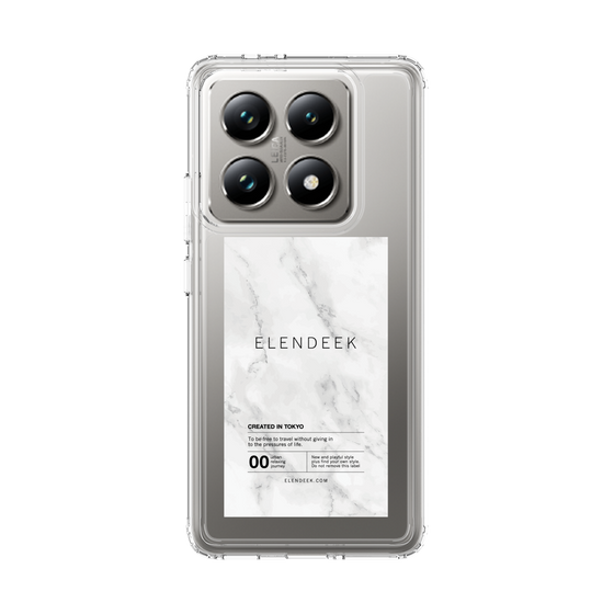 Slim Protection Case［ ELENDEEK - Logo Sticker - Marble ］