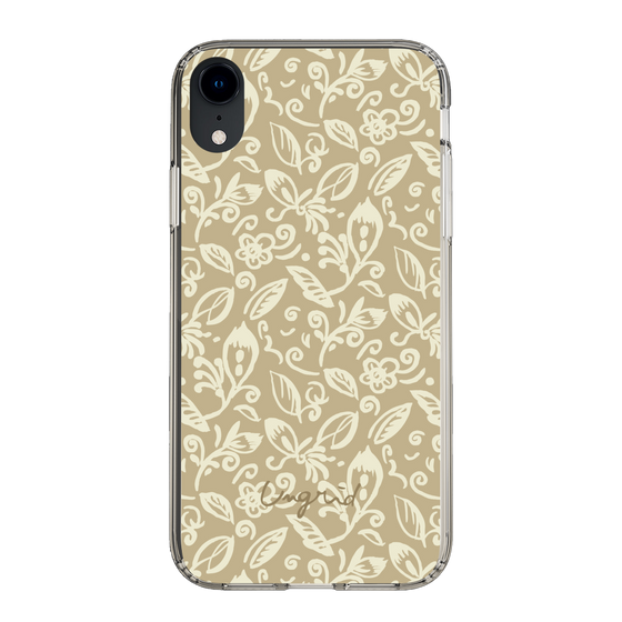Slim Protection Case［ Ungrid - FlowerPrint - Beige ］