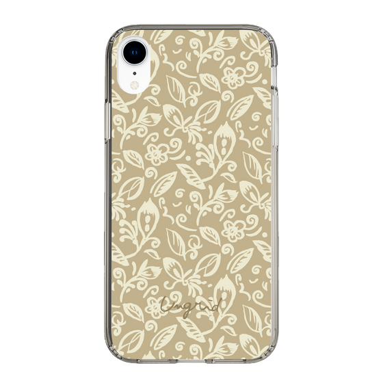 Slim Protection Case［ Ungrid - FlowerPrint - Beige ］