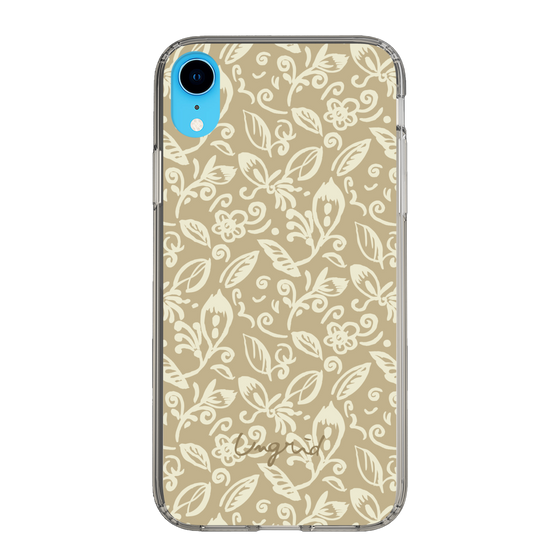 Slim Protection Case［ Ungrid - FlowerPrint - Beige ］